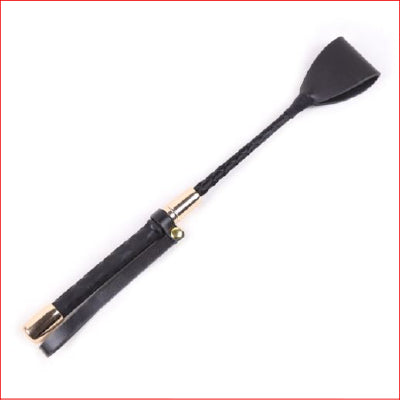 w108 Riding Crop Gold Trim