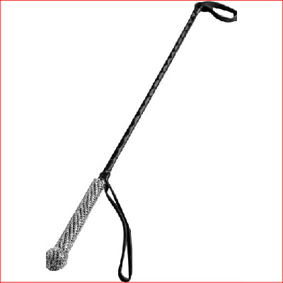 w110 Diamonte Handle Crop Silver
