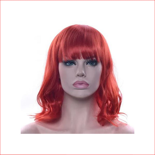 Wig Short Red with Fringe