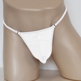 209 Mens Lycra G-String os Whi