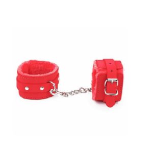 BB Fur Lined Cuffs Red