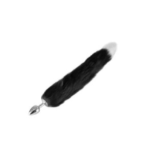 Foxtail Blk w/ White Tip Small Plug