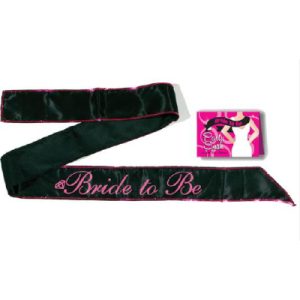 Bride To Be Sash Black d