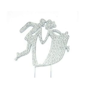 Cake Topper Sil Dancing Diamante