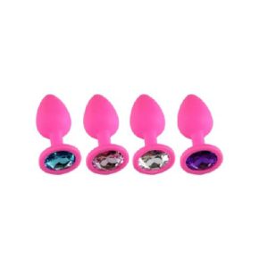 Silicone Butt Plug Lge Pnk