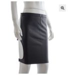 Leather Look Backless Buckle Skirt OS