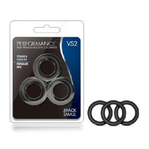 Performance VS2 Silicone Small Black 3pk