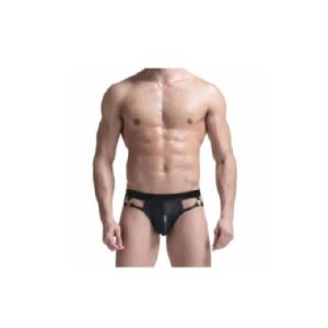 Leather Look Jock Strap 2 Ring S/M