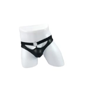 Leather Look Jock Strap 1 Ring S/M