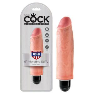 King Cock 6" Cock Vibrating Stiffy Flesh