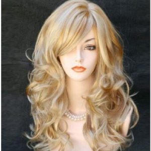 Wig X-Long Gold Blonde with Fringe