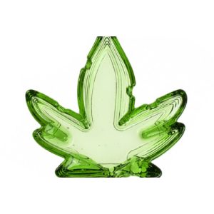 Weed Leaf Ashtray Green