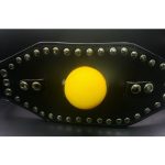 Kinky Leather Ball Gag Black & Yellow