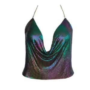 Muse Purple Glowmesh Top