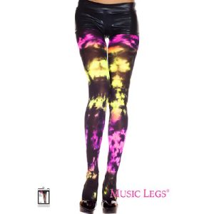 Spandex Tie Dye Opaque Panthose