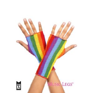 Rainbow Fingerless Gloves