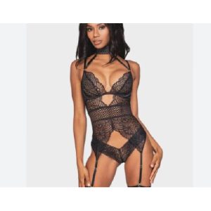 Dreamgirl Scalloped Garter Teddy Medium