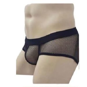 258 Mens Mesh Boxer Black Large