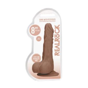 RealRock Dong & Balls 8" Tan