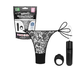 Screaming O Vibrating Panty Set 4T Black