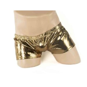 Mens Glitter Hot Pants Gold Large