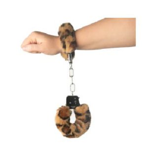 Fluffy Handcuffs Brown Leopard