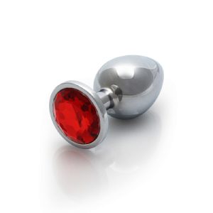 Ouch Metal Butt Plug Ruby Red Small