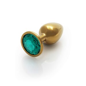 Ouch Metal Plug Gold Emerald Large