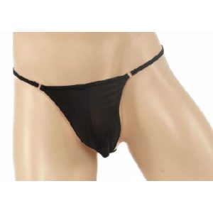 209 Mens Lycra G-String Black OS