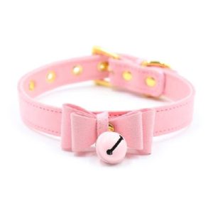 L205 Leather PVC Collar with Cat Bell Pi