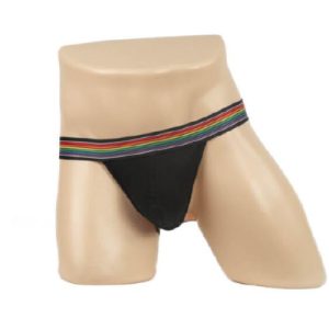 284 Men's Rainbow Jockstrap Large Black