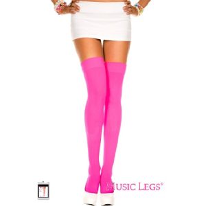 4745 Opaque Thigh High Hot Pink OS