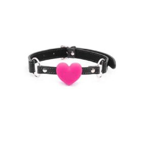 Silicone Heart Gag Pink