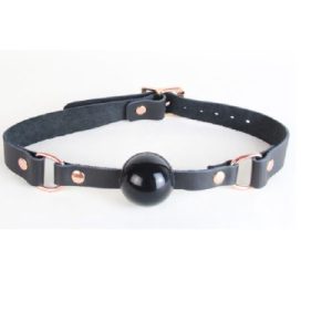 Leather Gag Rose Gold Hardware