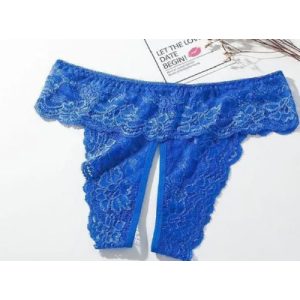 Lace Crutchless Royal Blue 14-16