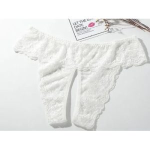 Lace Crutchless White 14-16