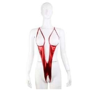 4236 GirlKini Wetlook Red OS