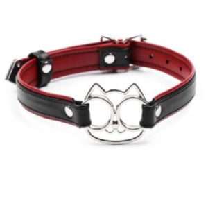 Leather Cat Outline Collar