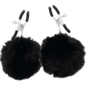 n130 Fluffy Nipple Clamps Black