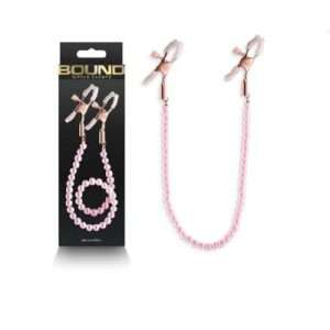 Bound Nipple Clamps Pink Pearls